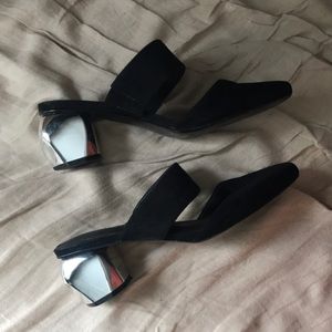 ASOS Suede Mule Abstract Heel